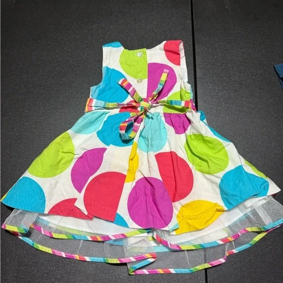 Vintage Bonnie Baby Yellow and Pink Birthday Girl Dress - Picture 4 of 4